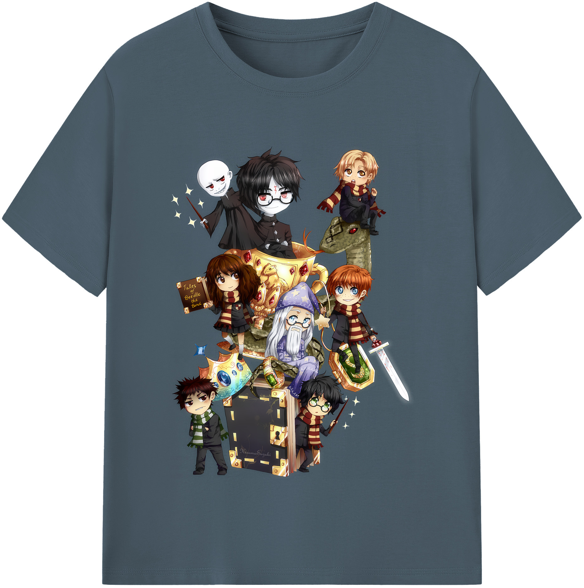 （画像用） Harry Potter ハリー・ポッターシリーズ 綿100％半袖Tシャツ（フロントプリント）